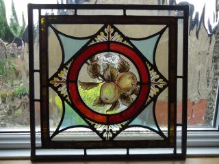 Victorian hand painted stained glass